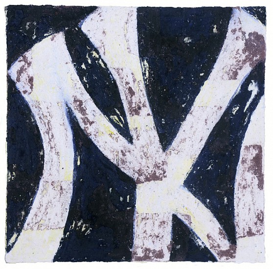 Rainer Gross, NY Yankees, 2012
Oil and pigment on paper, 16 x 16 inches (41 x 41 cm) / Framed: 19 x 19 inches (48 x 48 cm)
