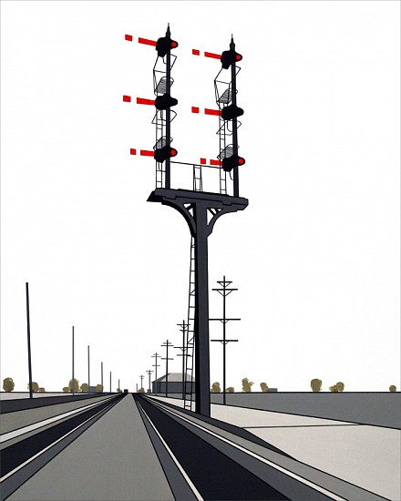 William Steiger, Semaphore/Tracks, 2012
Oil on linen, 30 x 24 inches (76 x 61 cm)