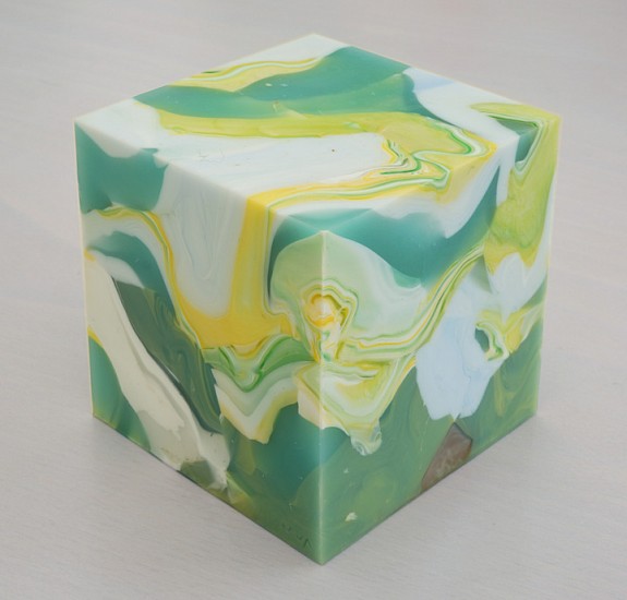 Matthias van Arkel, Mini-Cube, 13-17-4, 2013
Dyed platinum silicone rubber, 4 x 4 x 4 inches (10 x 10 x 10 cm)