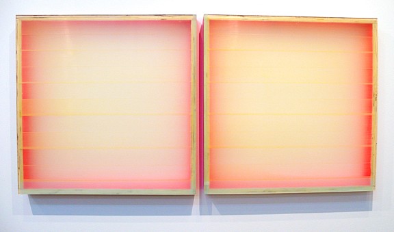 Heather Hutchinson, Two Bodies & the Body Between, 2007
Beeseaz, pigment, Plexiglas, acrylic and birch, 24 x 48 x 2.5 inches (61 x 122 x 6 cm)
