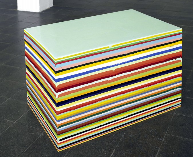 Markus Linnenbrink, Gestreiftes 3D Skulptur, 2003
Epoxy resin & pigment, 20 x 19.75 x 19.75 inches (51 x 51 x 50 cm)