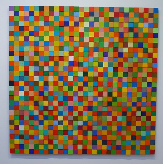 Carlos Estrada-Vega, Marzo, 2008
Oleopasto, wax, pigment, oil & limestone on paper, 50 x 50 inches (127 x 127 cm)