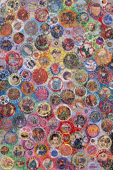 Nobu Fukui, Something, 2015
Beads and mixed media on canvas over panel, 54 x 36 inches (137 x 91.5 cm)