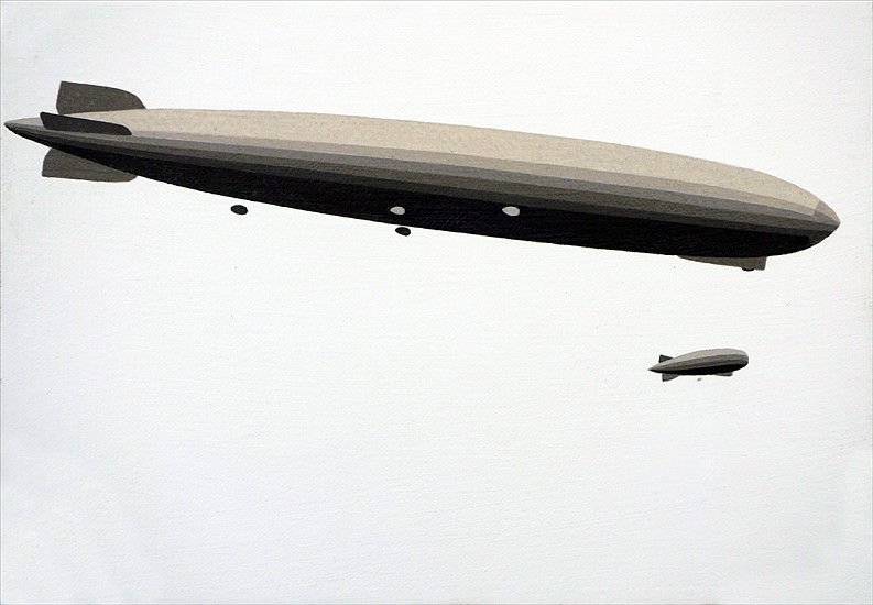 William Steiger, Two Airships, 2015
Oil on linen, 7 x 10 inches (18 x 25 cm)