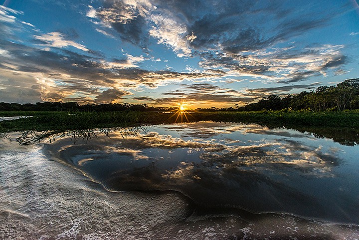 Michael Seiden, Sunset   in the Peruvian Amazon, May 18, 2014  , 2014
Cibachrome print on Flex paper, 48 x 72 inches (122 x 183 cm)