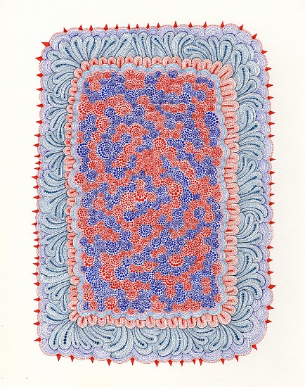 Miki Lee, Drawing #9, 2016
Ink on paper, 11 x 14 inches (27.9 x 25.6 cm)