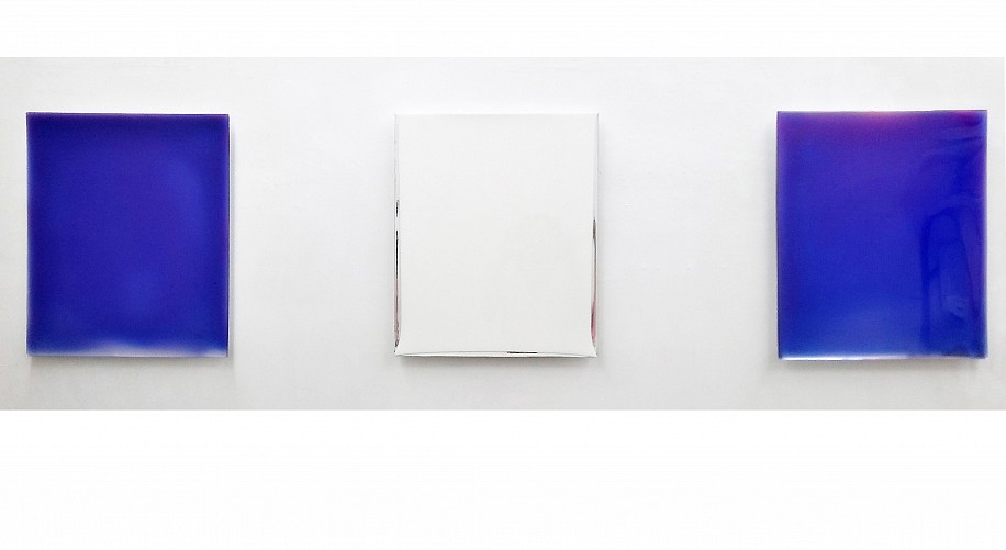 Cathy Choi, M1704 (tryptic), 2017
Pigment and resin on Mylar, mounted on wood, 24 x 86 inches (61 x 218 cm)