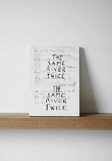 Ruth Greene, The Same River Twice The Same River Twice, 2015
Gesso on plywood with black acrylic artists inkÂ  , 9 x 6.75 x 1/2 inches (23 x 17 x 1 cm)