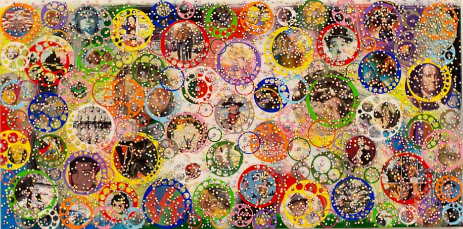 Nobu Fukui, GINZA, 2016
Beads and mixed media on canvas over panel, 24 x 48 inches (61 x 122 cm)