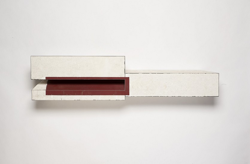 Ted Larsen, Tense Calm, 2018
Salvage Steel, Marine-grade Plywood, Silicone, Vulcanized Rubber, Chemicals, Hardware, 9 x 39 x 4.75 inches (23 x 99 x 12 cm)
