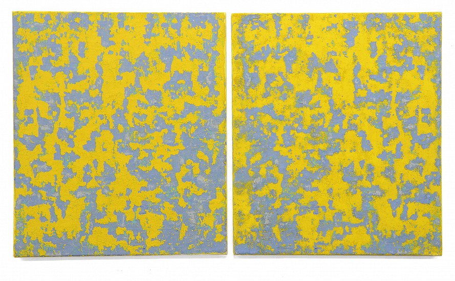Rainer Gross, Yeung Twins, 2017
Oil and pigments on canvas
30 x 26 inches (76 x 66 cm) each | 30 × 53 inches (76 x 135 cm) total