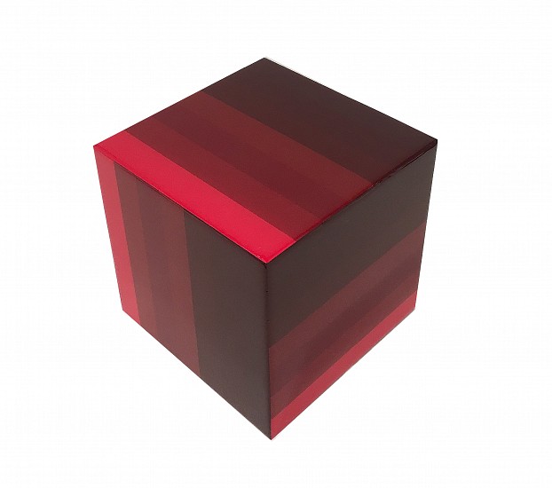 Heidi Spector, Red Cube, 2018
Liquitex with resin on birch cube, 7 x 7 x 7 (18 x 18 x 18 cm)