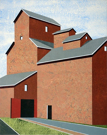 William Steiger, Elevator Depot, 2023
Collage of cut and found paper, gouache and glue mounted on panel, 20 x 16 in (51 x 41 cm)